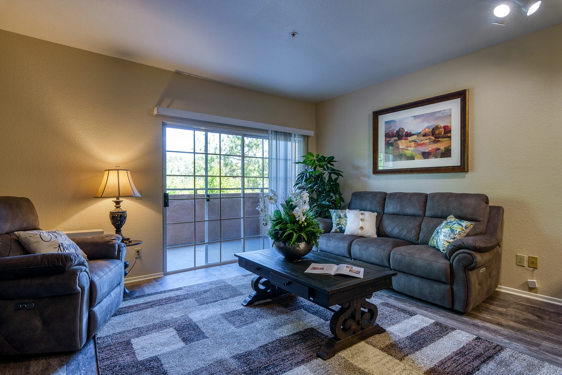 model bedroom living room senior living community